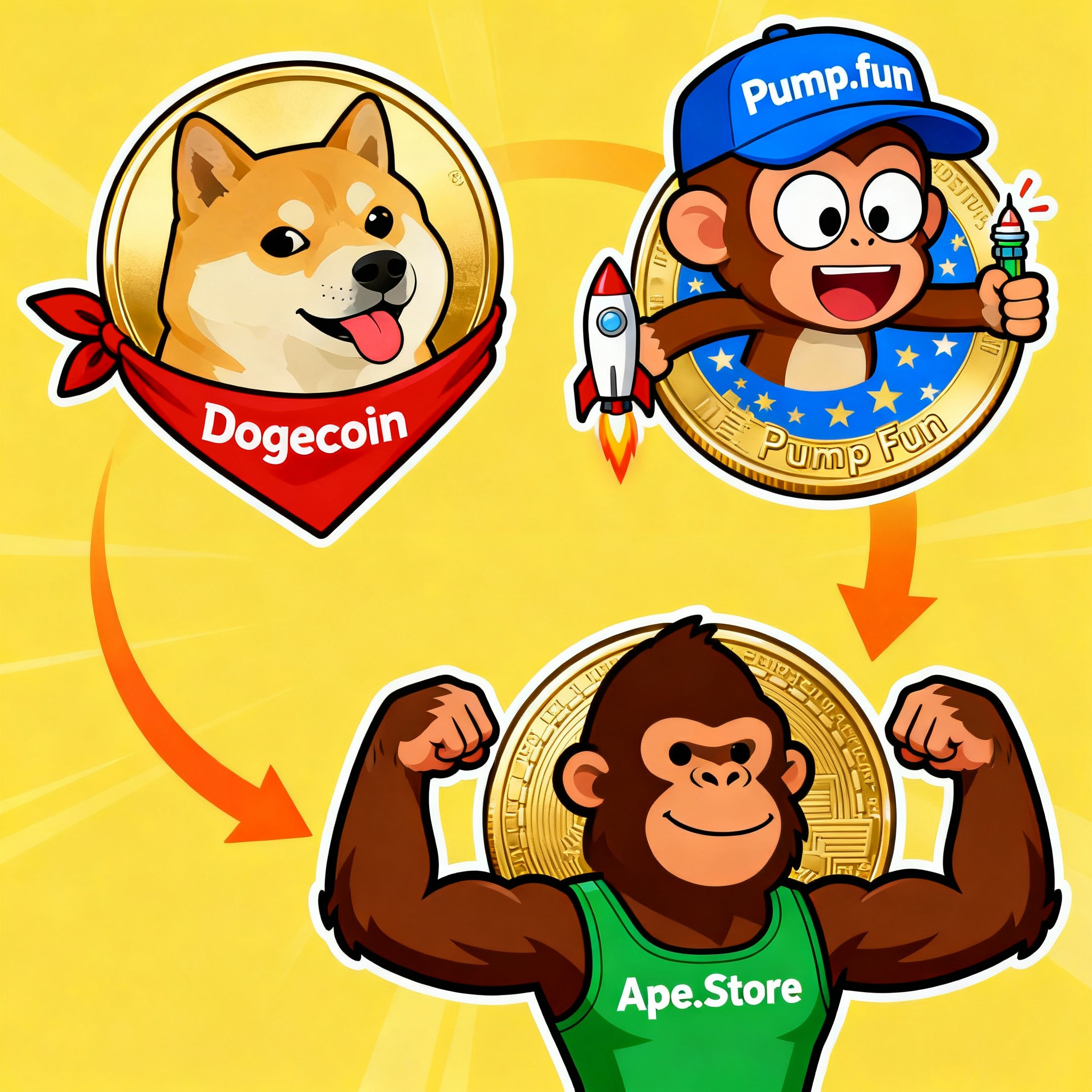 Meme Coin Cycles: From Dogecoin to Pump.fun to Ape.Store