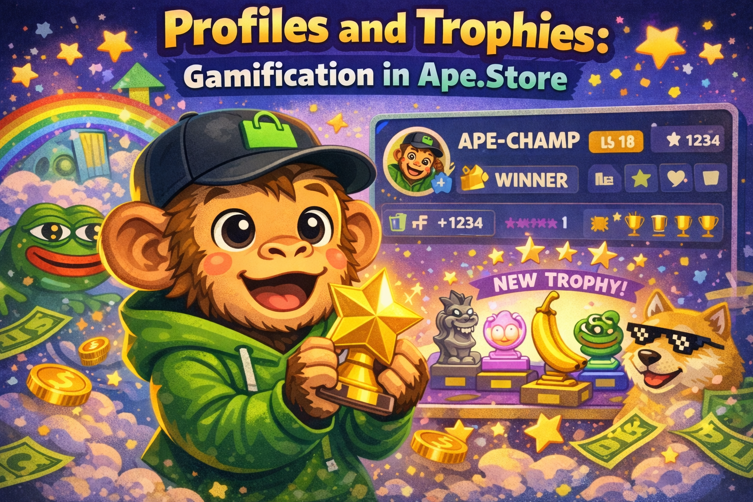 Profiles and Trophies: Gamification in Ape.Store—How Achievement Systems Drive Engagement, Status, and Community Growth